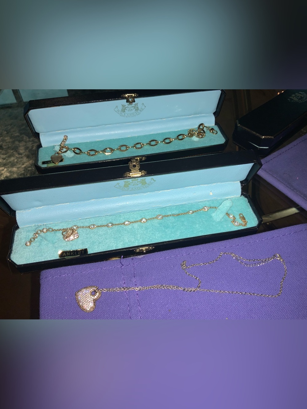 Juicy couture anklet bundle of 3